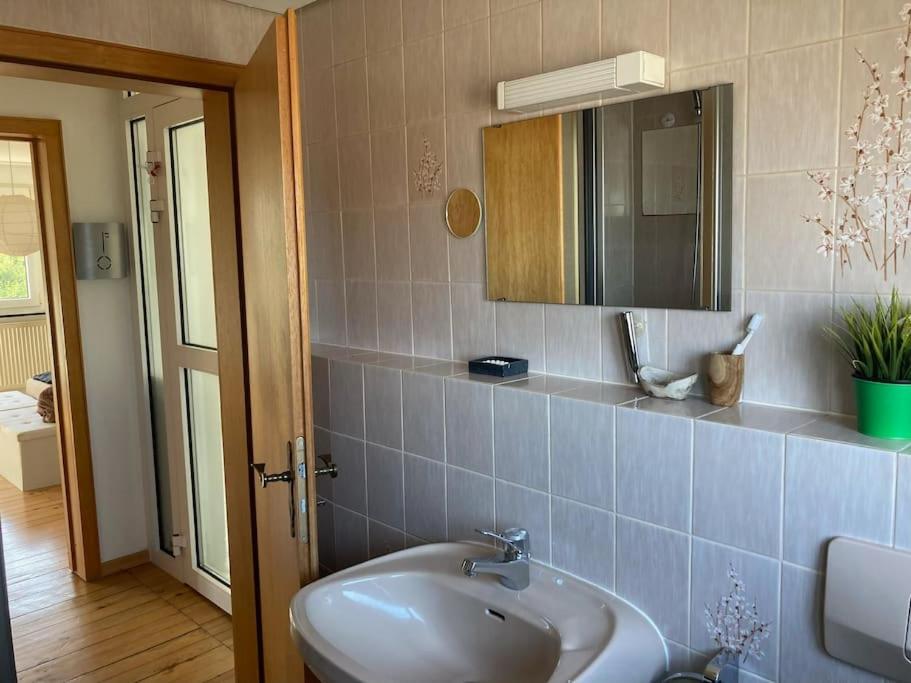 Sonnige Etagen-Wohnung, Alleinige Nutzung, Wasserbett Neunkirchen  Exteriér fotografie